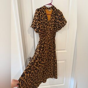Entro Animal Print Midi Dress